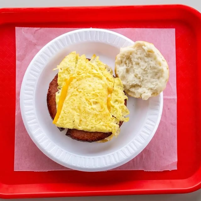 Country Ham & Egg Sandwich.